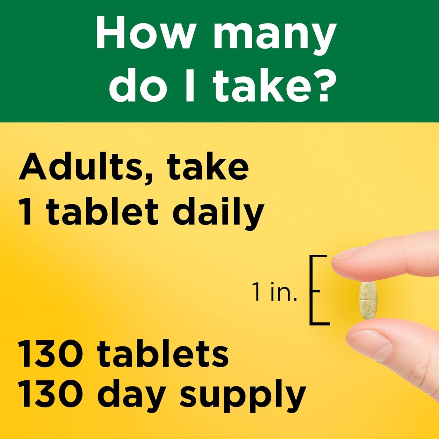 Multivitamin Tablets with Vitamin D3 and Iron, 130 Count for Daily Nutritional Support