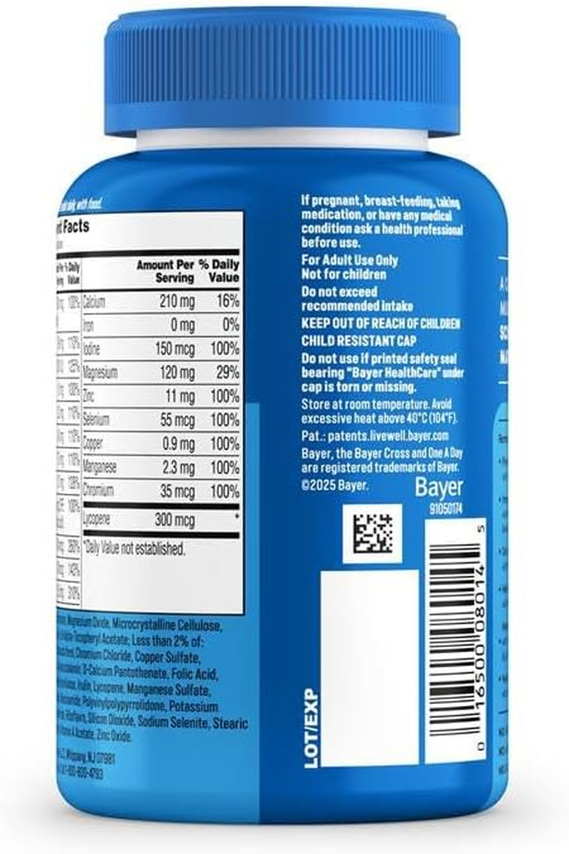 Multivitamin for Men - Daily Mens Multivitamins with Vitamin D, Zinc, Folic Acid, and B Vitamins, Physical Energy Support, 200 Ct (Packaging May Vary)