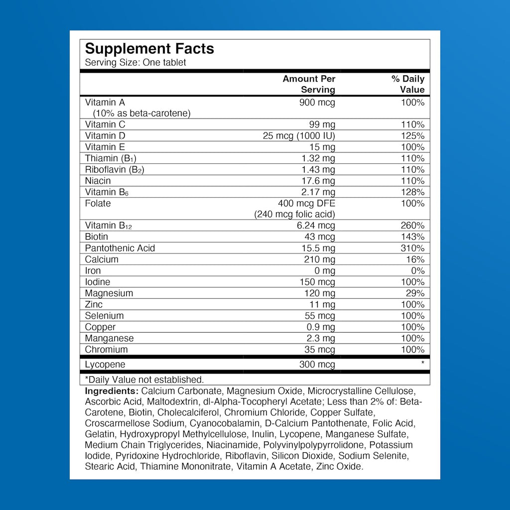 Multivitamin for Men - Daily Mens Multivitamins with Vitamin D, Zinc, Folic Acid, and B Vitamins, Physical Energy Support, 200 Ct (Packaging May Vary)