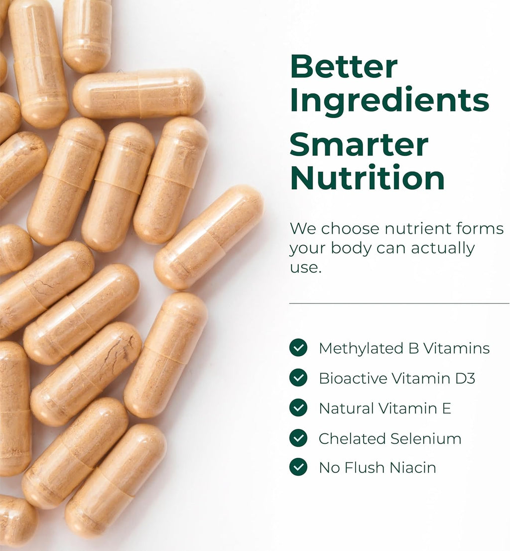 Multivitamin for Men – Methylated Mens Multivitamins & Multiminerals Capsules with Vitamin B12, A, D, C, Zinc, Magnesium & More for Complete Daily Support – High Potency Bioavailable Vitamins for Men