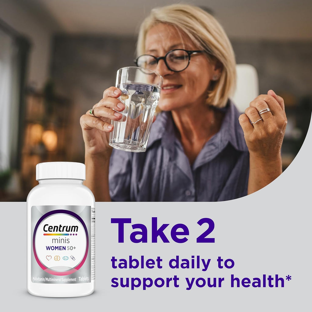 Minis Silver Women'S Multivitamin for Women 50 Plus, Multimineral Supplement with Vitamin D3, B Vitamins, Non-Gmo Ingredients, Supports Memory and Cognition in Older Adults - 280 Ct
