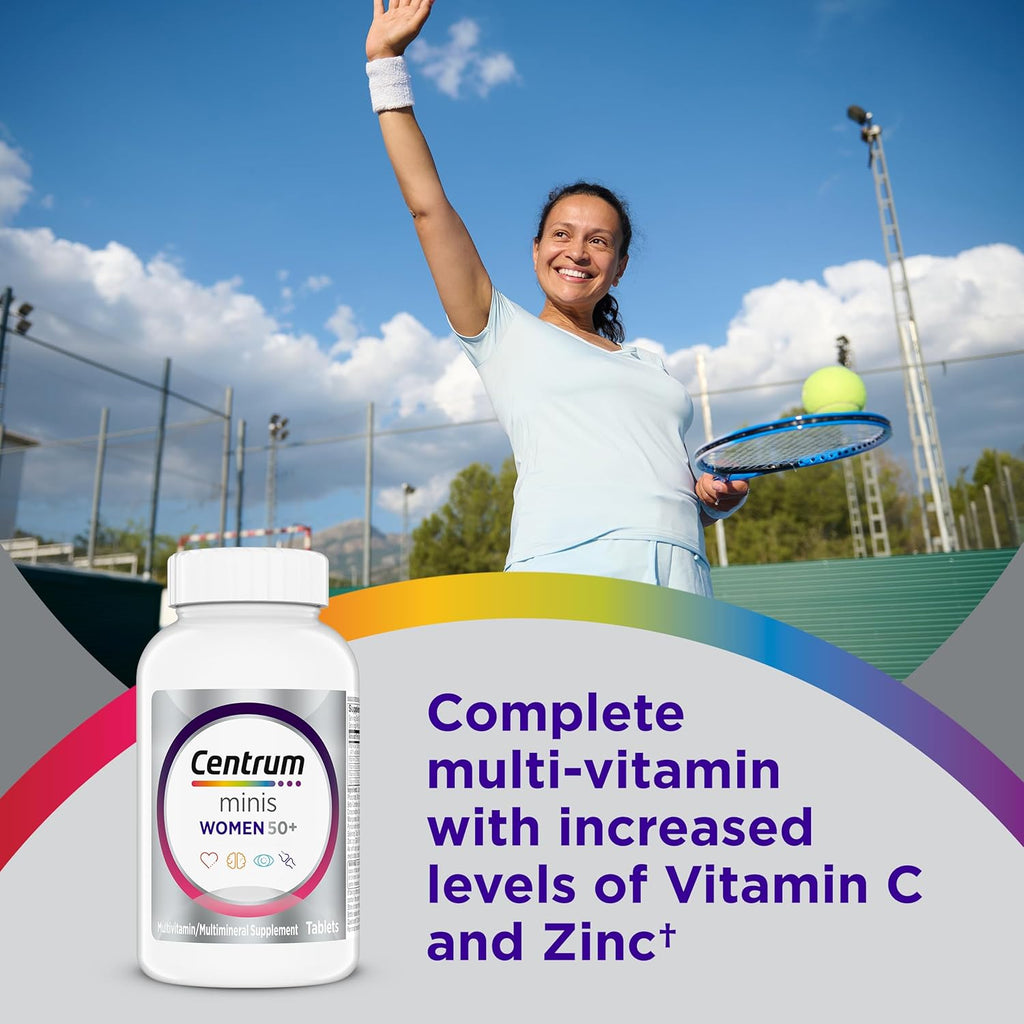 Minis Silver Women'S Multivitamin for Women 50 Plus, Multimineral Supplement with Vitamin D3, B Vitamins, Non-Gmo Ingredients, Supports Memory and Cognition in Older Adults - 280 Ct