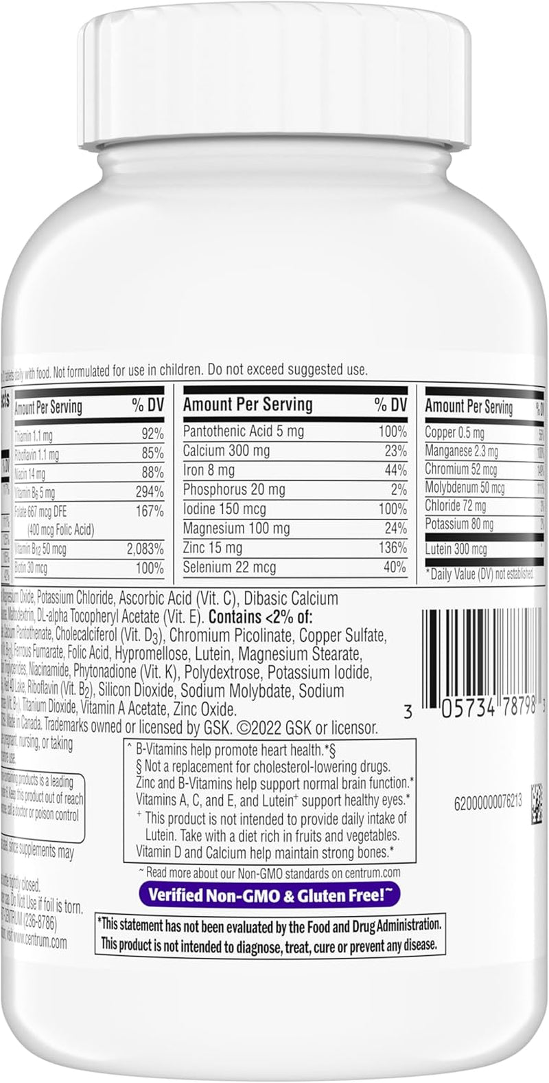 Minis Silver Women'S Multivitamin for Women 50 Plus, Multimineral Supplement with Vitamin D3, B Vitamins, Non-Gmo Ingredients, Supports Memory and Cognition in Older Adults - 280 Ct