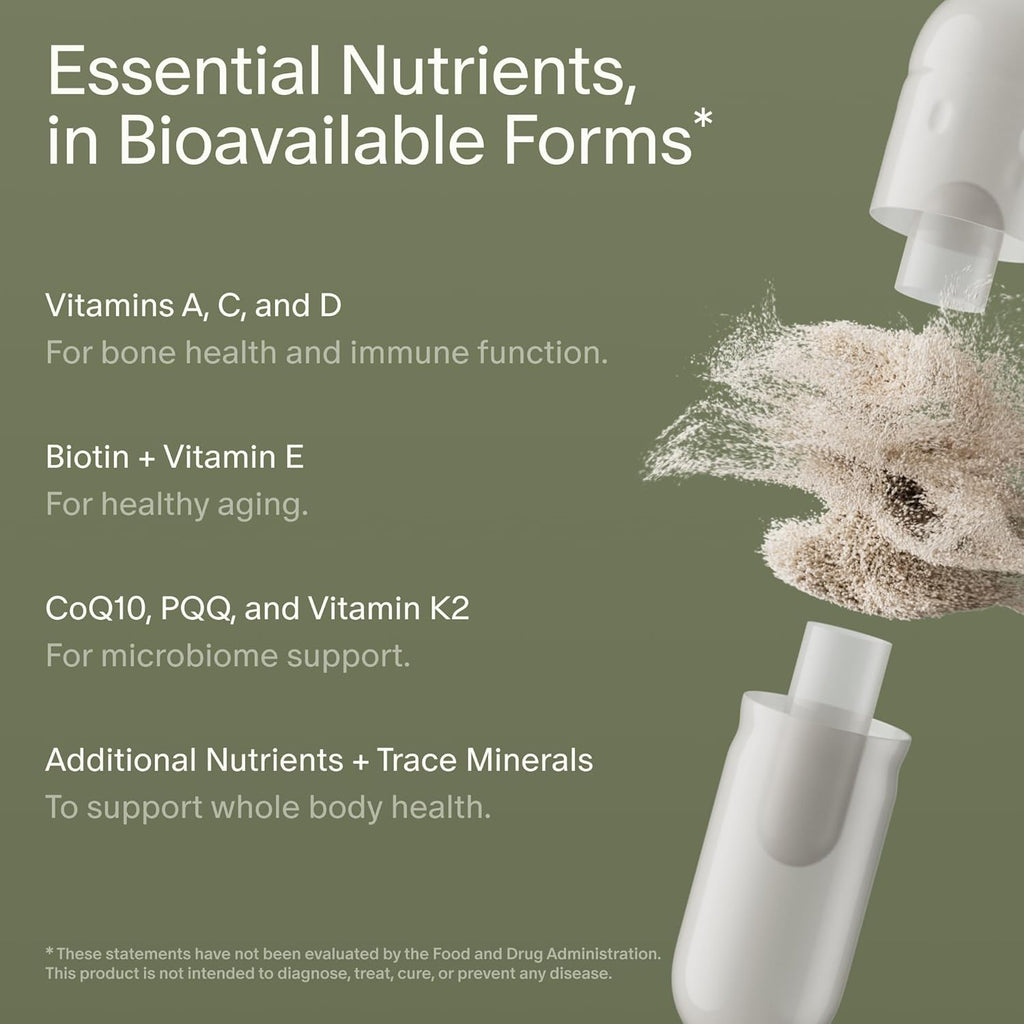 DM-02 Daily Multivitamin - 100% DV Essential Vitamins and Minerals for Women & Men - Helps Fill Daily Nutrient Gaps - Immune, Bone, Hair, Skin & Nails Health - Vegan - 30 Capsules (30-Day Supply)